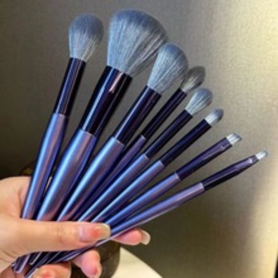 Picture of GA  Makeup Brush Set Blue Smoke Purple 8 Pack