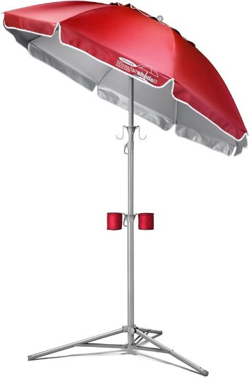 Picture of 1Wondershade Portable Sun Shade Umbrella, Lightweight Adjustable Instant Sun Protection - Red