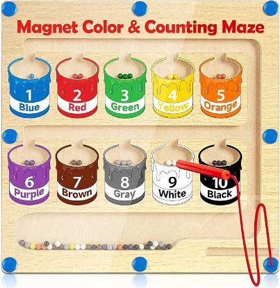 Picture of Children's color sorting magnetic step counting board